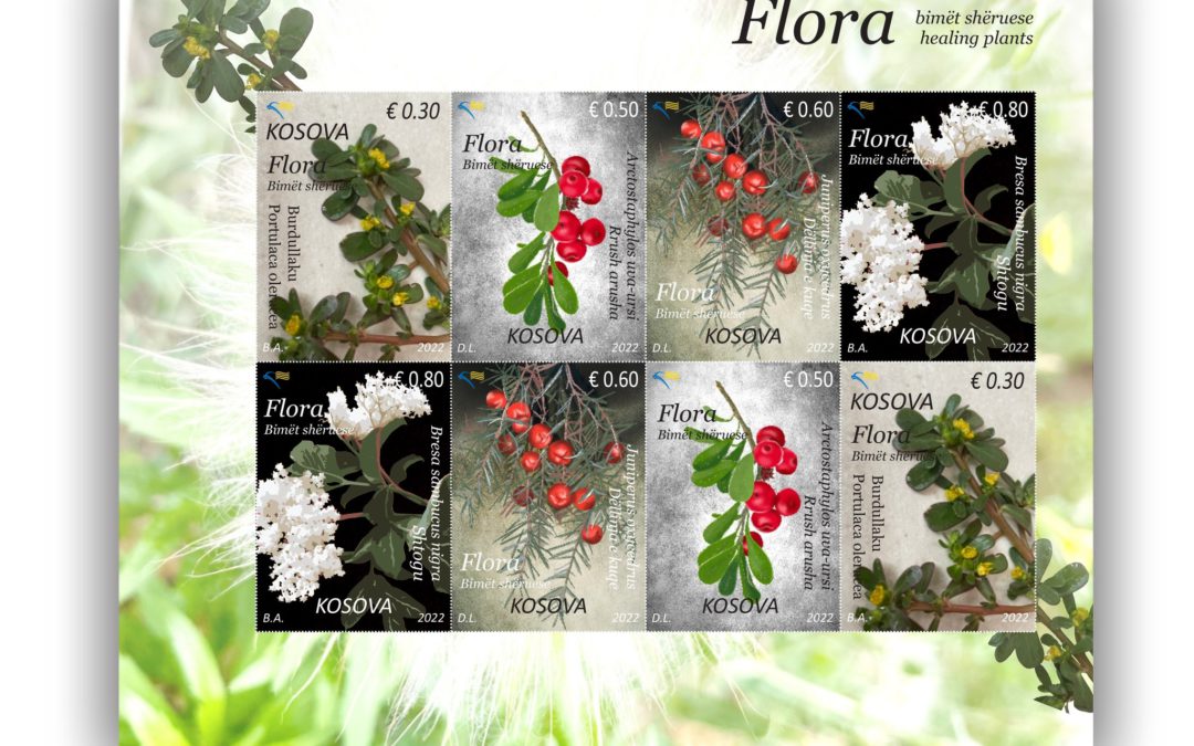 Posta e Kosovës lëshon në qarkullim pulla postare të titulluar, “Flora – Bimët shëruese”