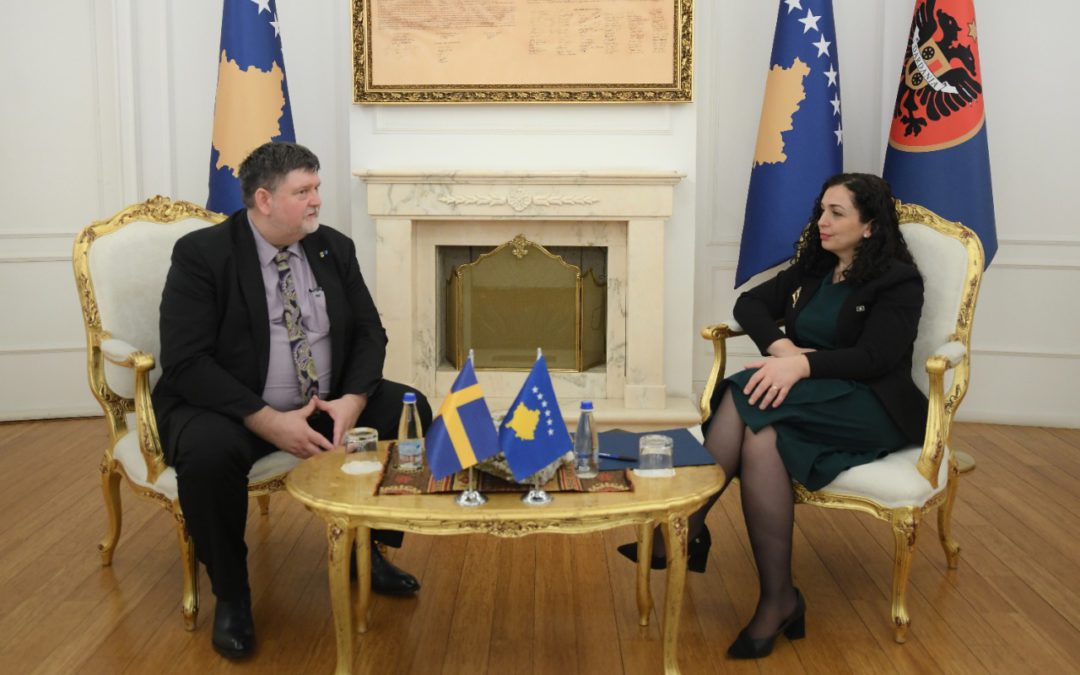 Osmani- Jacobsson diskutuan për bashkëpunim dhe liberalizimin e vizave për qytetarët e Kosovës