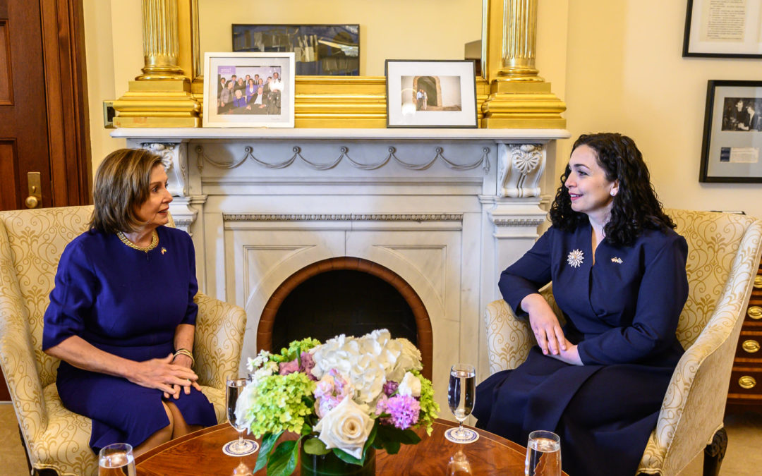 Presidentja Osmani takoi kryetaren e Dhomës së Përfaqësuesve të Shteteve të Bashkuara, Nancy Pelosi