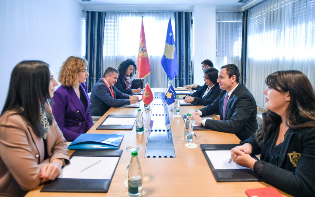 Kurti- Marović: Të angazhohemi për bashkëpunim mes Kosovës dhe Malit të Zi, në fushën e ekonomisë dhe shkëmbimit tregtar