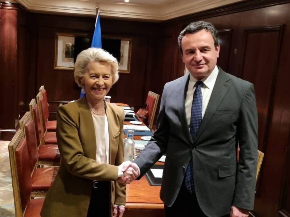 Kurti takon Presidenten e KE-së, Von der Leyen diskutojnë për dialogun në Bruksel dhe de-eskalimin në veri