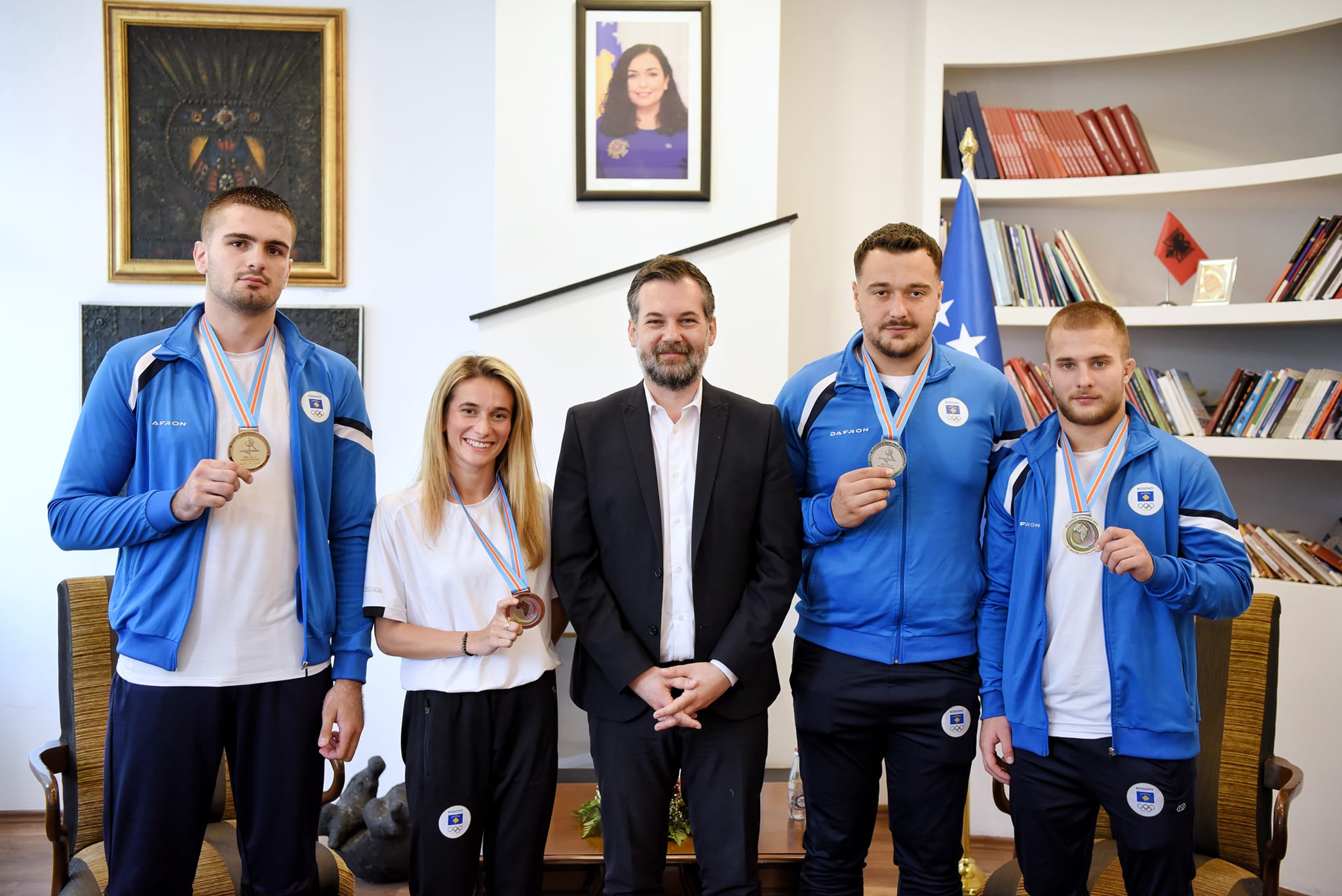 Çeku pret në takim katër medalistët e Kosovës në Lojërat Frankofone Kinshasa 2023