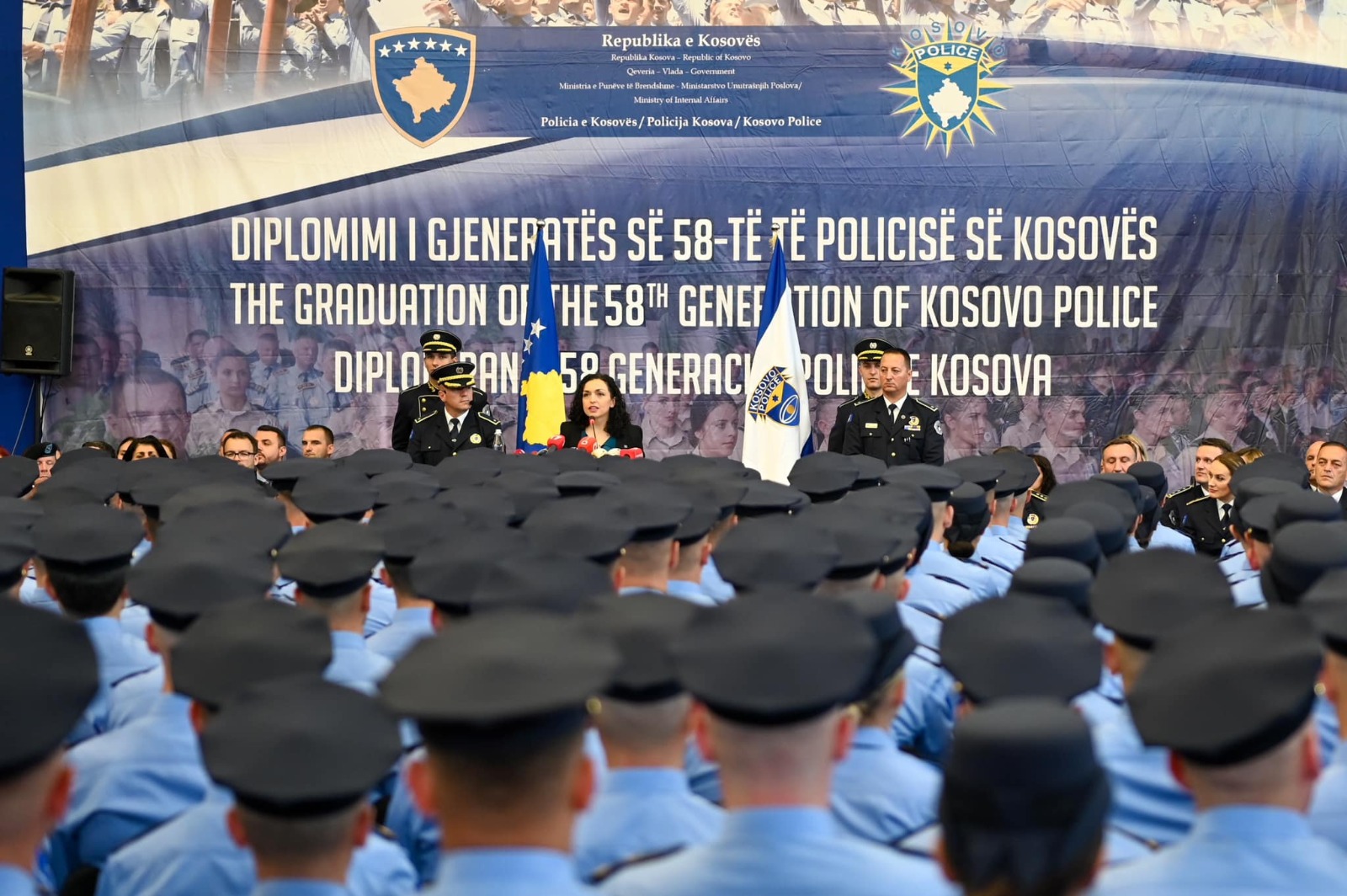 Presidentja Osmani: Policia e Kosovës janë gardianë të sigurisë, të mbrojtjes së sovranitetit të Republikës
